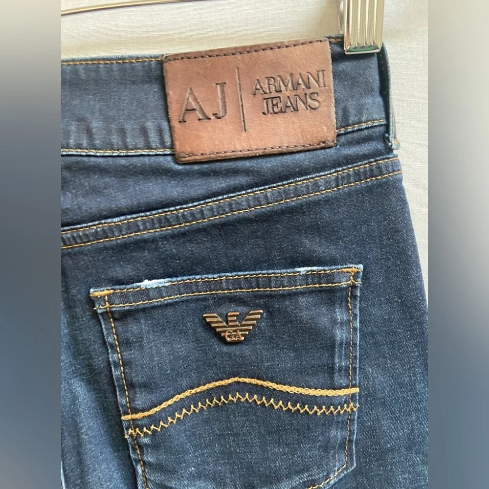 Armani High-Rise Skinny Jeans Women's Size 27 Blue Denim
